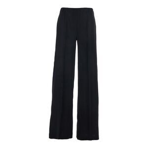 Jucca Women Black Trousers With Elastic Waist In Fabric Woman